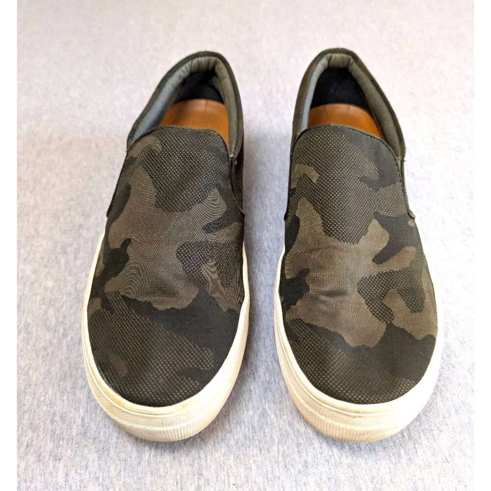 Steve Madden Men's Camo Canvas Slip-On Casual Shoes Gray/Black US 9.5M